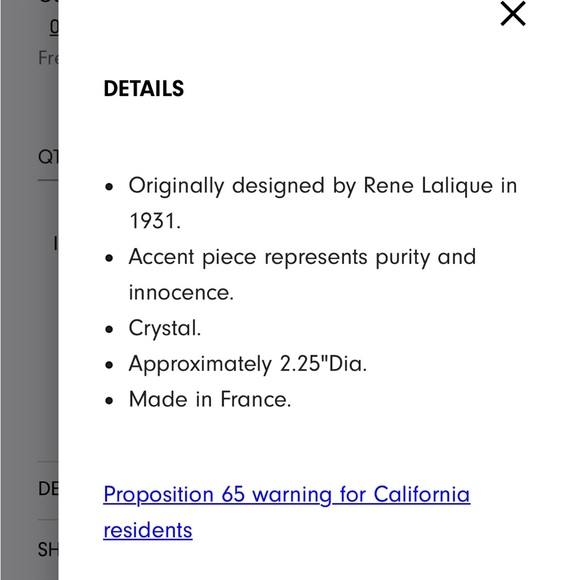 Lalique Anemone Figure, Red - Picture 2 of 3